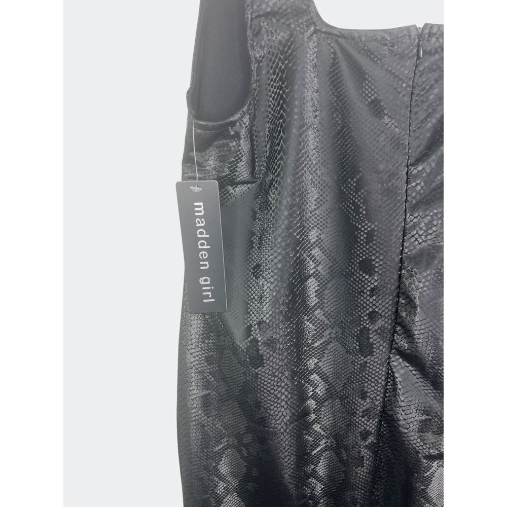 Madden Girl Black Faux Snakeskin Sleeveless Bodycon Dress 2X - Picture 11 of 14